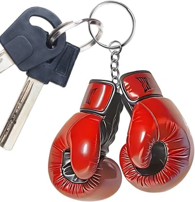 Boxing Glove Ornament- Mini Boxing Glove Keychain, Black Car Keys Keychain | Girls Boxer, Red, Gift for Best Friend Christmas, Decor for Boys Girls Kids Boxers