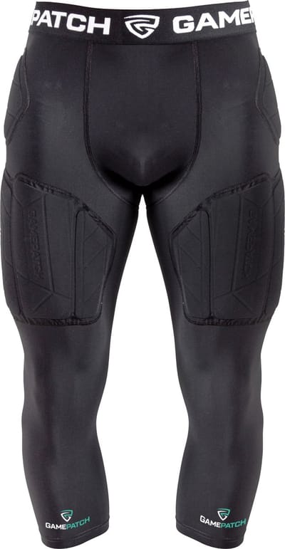 GAMEPATCH | Padded 3/4 tights PRO+ | Zwart | Maat S | Basketball | Handball | Urban Sports