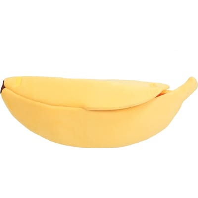 Banaanvormig Kattenbed Grappig Zacht Knus Kattenhol Bed Warm Huisdierenbed voor Honden Kittens Puppy L XL