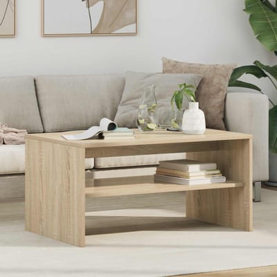 vidaXL - Salontafel - Sonoma - Eik - 80 - x - 50 - x - 40 - cm - Bewerkt - hout