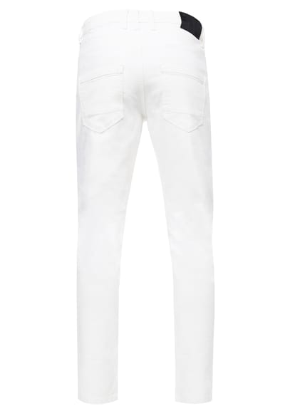 Witte denim jeansbroek "MELVIN" slim fit katoen-stretch
