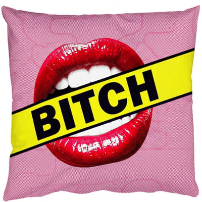 Sierkussens - Kussentjes Woonkamer - 50x50 cm - Lippen - Tekst - Kleurrijk