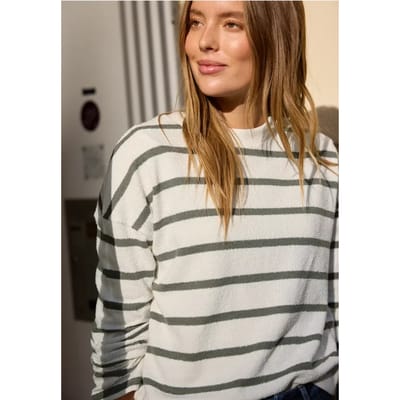 Shirt met lange mouwen en ronde hals in Loose Fit