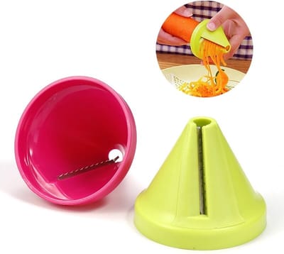 Spiraalgroenten-  Dunschiller- Keukenfruit Twister- Fruitsnijder- Snijder- Rasp- Keukenhulp- Groen