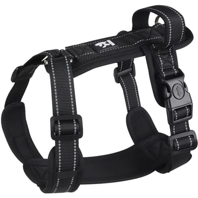 Anti-ontsnapping hondentuig met handvat Reflecterend nylon hondentuigvest voor kleine middelgrote honden Franse Bulldog Wandelbenodigdheden M