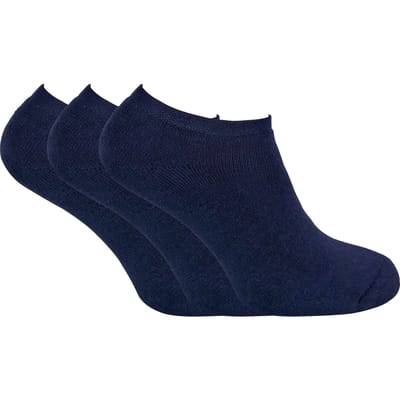 Set van 3 laag uitgesneden thermo sneakersokken voor heren - Marine