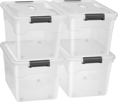 Opbergbox / Opslagdoos 45 L - Kunststof - 4-Delig - Incl. Deksel