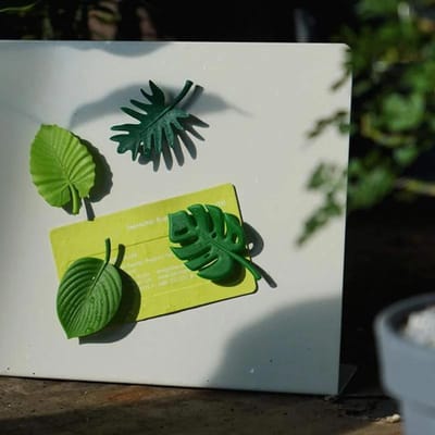 4 Stuks/Pak Creatieve Groene Schildpad Blad Koelkastmagneet voor Keuken Message Board Koelkastmagneet Sticker Cadeau Huisdecoratie yellow