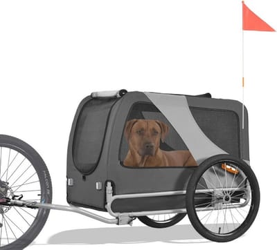 WNHB® Hondenfietskar XL - fietsaanhanger voor grote honden tot 45 kg - stevig en opvouwbaar - premium kwaliteit