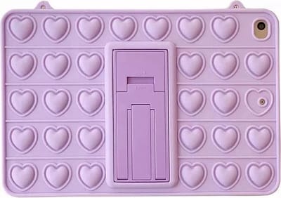 Tablethoes geschikt voor iPad PRO 11 (2020) en iPad 10.9inch (2018) - Beschermhoes voor tablet - Siliconen - Lila - Met standaard - Pop it case - Kinderhoes voor tablet - CHPN