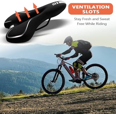 Ergonomisch Gel Fietszadel - Comfortabel Schokdempend Zadel voor Lange Afstanden en Dagelijkse Ritten
