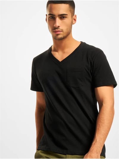 DEF - V-neck Heren T-shirt - 6XL - Zwart