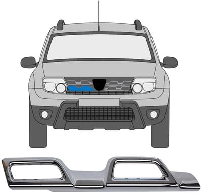 Grill lijst voor Dacia Duster 2013-2017 / Rechts
