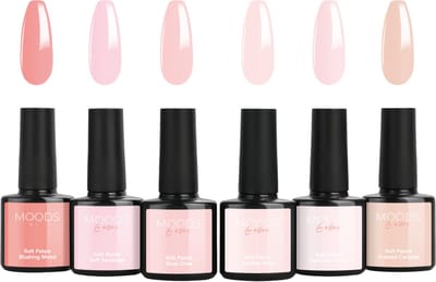 Moods Gellac 6-delige Set - Gellak Starterspakket - Gel Nagellak - 8ML - Soft Petals - Gellac - Nagels - Chique Kleuren - HEMA- & TPO-vrij
