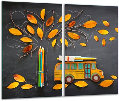 TMK ArtDeko - Snijplank - 2x 30x52 - Motief Herfst - Beschermplaat