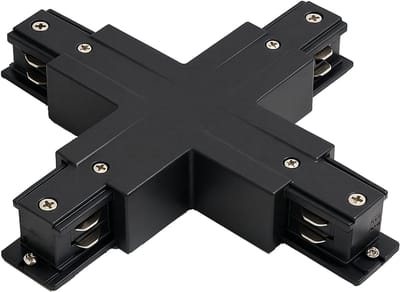 Spanningsrail Doorverbinder - Exotro - X Kruis Koppeling - 3 Fase - Zwart