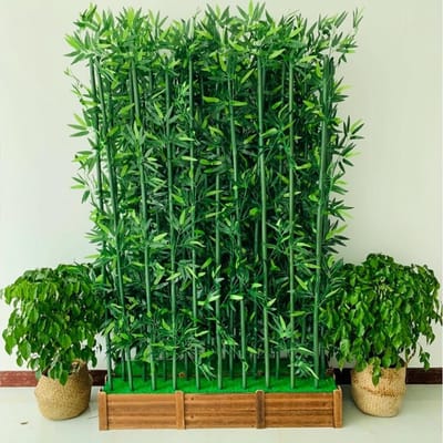 Kunstmatige bamboe - Nep planten - Decoratie binnen buiten - Onderhoudsarm ontwerp - 18 stuks - Groen