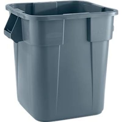 Vierkant afvalbak Brute Rubbermaid, 105 liter, 550 mm, grijs