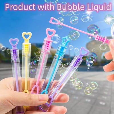 Jouet Souffleur de Bulles pour Enfants Eau à Bulles Été Mini Compact Portable 10CM Petit Tube à Essai Bâtonnet à Bulles avec Eau à Bulles gray