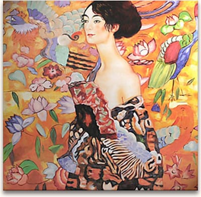 Handgeschilderd olieverfschilderij - olieverf op canvas - Gustav Klimt 'Asian Lady'