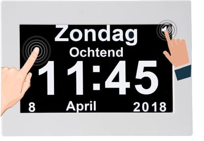Sprekende klok met Nederlandse spraak en touchscreen