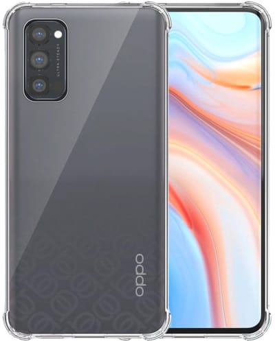 Smartphonica Telefoonhoesje Geschikt voor Oppo Reno 4 Pro 5G Transparant Schokbestendig - Shockproof TPU SIliconen Backcover Case met Stootrand Doorzichtig geschikt voor Oppo Reno4 Pro 5G