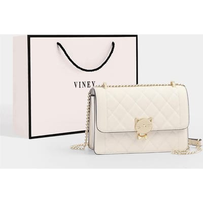 Modieuze leren crossbodytas voor dames, veelzijdige casual tas met diamanten ketting, lichte luxe schoudertas gray