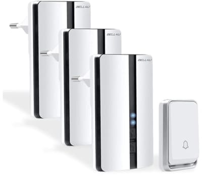 Draadloze Deurbel met 3 Ontvangers - Geen Batterijen, Waterproof, 4 Volumes, 52 Melodieën