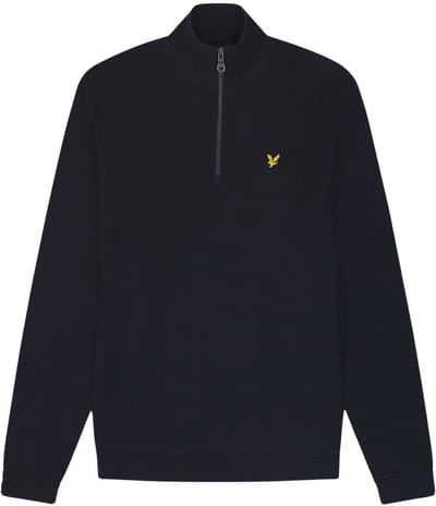 Lyle & Scott Loopback Quarter Zip Sweat Truien & Vesten Heren - Sweater - Hoodie - Vest- Donkerblauw - Maat XS