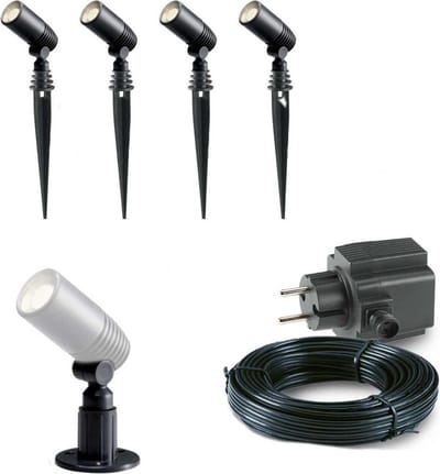 4x LED grond spot - 12V - 2 watt - complete set
