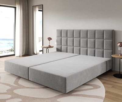 Boxspringframe Dream-Fine microvezel grijs 200x200 cm