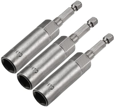 Dailygoody - Snelwissel Zeskantschacht - Moer Setter Driver Boor - 80 mm Lengte - Moer Extractor Socket - Ideaal voor Houtbewerking en Auto Reparatie ..