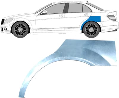 Reparatiepaneel achterspatbord voor Mercedes C-Class W204 2007-2014 / Links