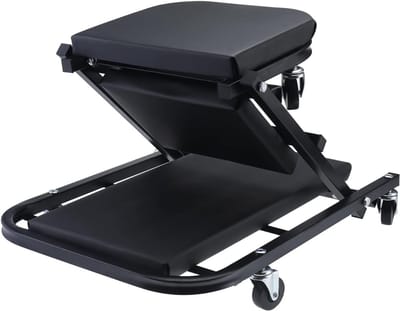 RUX® Werkplaatskruk - Kruk - Werkkruk - Zwart - ‎61cm x 45cm x 11cm