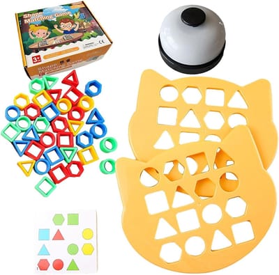 Houten Bouwstenen Set - Vormen Combinatie - Cognitieve Ontwikkeling - Interactief Spel - 20 cm - Multicolor