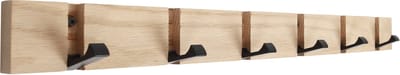 HOME It® flex kapstok met 6 haken 60 × 5,5 × 2 cm natuurlijk eiken