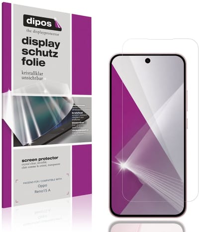 dipos – 4x Beschermfolie geschikt voor Oppo Reno15 A | Krasbestendige & heldere Screenprotector Ultra-Thin