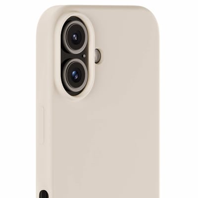 Holdit Silicone Case geschikt voor Apple iPhone 16 - Light Beige