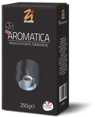 Gemalen - Zicaffè - Aromatica - 250 gram - uit Sicilië - perfect voor Bialetti Moka, Filter Koffie, Moccamaster, enz.