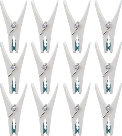 Wasknijpers Plastic 12 stuks - Set - Wasgoedknijpers - Knijpers voor Wasrek - Laundry