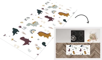 Keukenloper - Loper keuken - Patronen - Jongens - Dino - 120x50 cm - Keukenloper vinyl