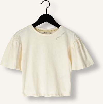 Like FLO Estelle Flo Tee With Ruffle Tops & T-shirts Meisjes - Shirt - Creme - Maat 104