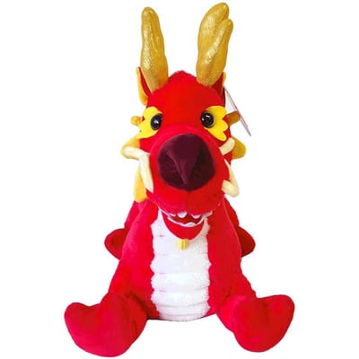 Nieuwjaarsgeschenk Zodiac Baby Draak Pop Creatieve Jaar Maskotte Pop Pluche Speelgoed Ornamenten 30cm red