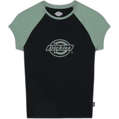 Dickies Forth Shaw Raglan T-shirt Met Korte Mouwen Zwart XS Vrouw