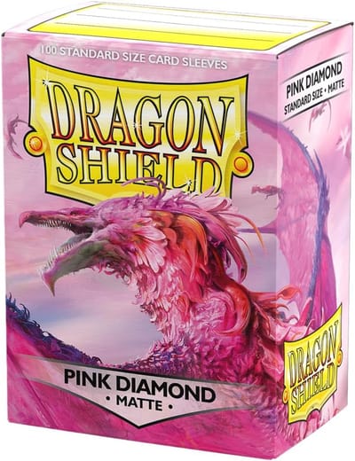 SnelShoppen - Dragon Shield Matte Kunstmouwen - Roze Diamant - 100 Stuks - Perfect voor Spelkaarten - Duurzame Bescherming - Spelaccessoires