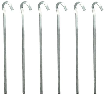 Rotspennen - 24x - Tentharingen - Halfrond - 22 cm - Metaal - Voor Tent of Windscherm