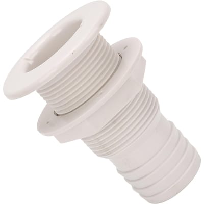 2 inch doorvoerfitting Rechte afvoerslang Polypropyleen Binnenste balkmontage voor Jachten Campers RV's white