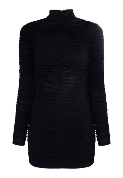 Faina mesh jurk Dames zwart