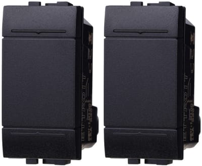 2 stuks knoppen compatibel met Bticino Living Light (zwart)