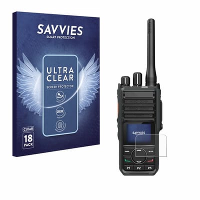 Savvies - Screenprotector voor Hytera HP565 - Folie Beschermfolie transparant 18 Stuks